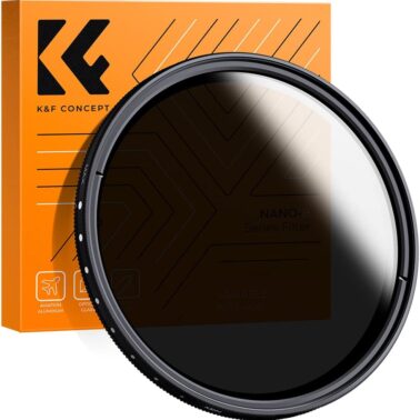 K&F CONCEPT 58mm Variable ND2-ND400 ND Lens Filter (1-9 Stops) for Camera Lens, Adjustable Neutral Density Filter with Microfiber Cleaning Cloth (B-Series)